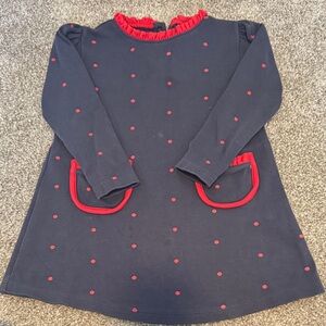 The Beaufort Bonnet Company Navy and Red Kids Dress